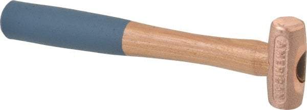 American Hammer - 1/2 Lb Nonsparking Copper Head Hammer - 10" OAL, 2" Head Length, 1" Face Diam, 10" Hickory Handle - All Tool & Supply