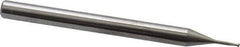 Accupro - 0.8mm, 2 Flute, Single End, Solid Carbide, 0.1mm Corner Radius End Mill - 50mm OAL, 30° Helix, Right Hand Flute, 0.8mm LOC, Right Hand Cut, 5mm Extended Reach - All Tool & Supply