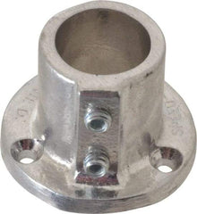 Hollaender - 1" Pipe, Base Flange, Aluminum Alloy Flange Pipe Rail Fitting - Bright Finish - All Tool & Supply