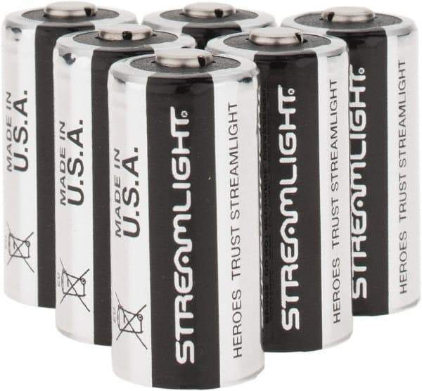 Streamlight - Size CR123A, Lithium, 6 Pack, Standard Battery - 3 Volts - All Tool & Supply