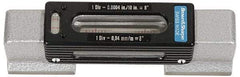 TESA Brown & Sharpe - 6" Long, 0.0004" Graduation Sensitivity per 10", 2 Vials, Master Precision Level - 0.2" Base Flatness, 1.4" Wide - All Tool & Supply