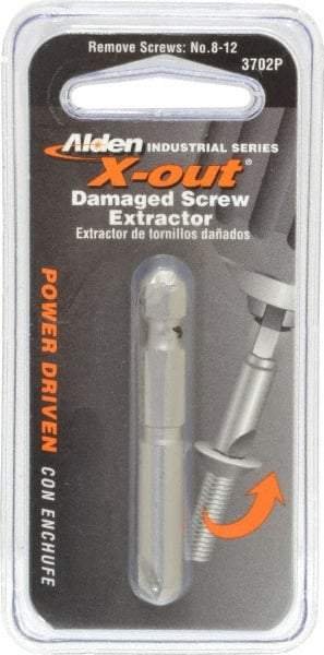 Alden - Screw Extractor - #2 Extractor for #8 to #12 Screw, 2" OAL - All Tool & Supply