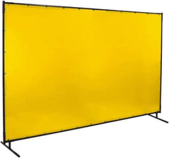 Steiner - 10 Ft. Wide x 6 Ft. High x 3/4 Inch Thick, 14 mil Thick Transparent Vinyl Portable Welding Screen Kit - Yellow - All Tool & Supply