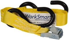 Value Collection - 10' Long x 1" Wide, 100 Lb Basket Capacity, 1 Ply, Polyester Web Sling - Yellow - All Tool & Supply