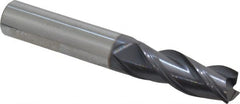 Accupro - 3/8" Diam 3 Flute Solid Carbide 0.015 to 0.020" Corner Radius End Mill - All Tool & Supply