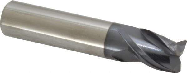 Accupro - 1/2", 3 Flute, Single End, Solid Carbide, 0.0300 - 0.0350" Corner Radius End Mill - 2-1/2" OAL, Right Hand Flute, 5/8" LOC, Right Hand Cut - All Tool & Supply