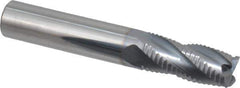 Accupro - 7/16" Diam, Fine Pitch, 1" LOC, 4 Flute Solid Carbide Roughing Square End Mill - AlTiN Finish, 2-3/4" OAL, 7/16" Shank Diam, Single End, 30° Helix - All Tool & Supply