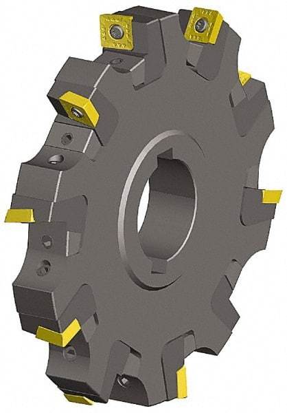 Kennametal - Shell Mount Connection, 0.739" Cutting Width, 2.029" Depth of Cut, 8" Cutter Diam, 1-1/2" Hole Diam, 18 Tooth Indexable Slotting Cutter - KSSS Toolholder, SDCT, SDCW, SDET, SDPT Insert, Neutral Cutting Direction - All Tool & Supply