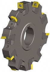 Kennametal - Arbor Hole Connection, 0.359" Cutting Width, 1.038" Depth of Cut, 4" Cutter Diam, 1-1/4" Hole Diam, 10 Tooth Indexable Slotting Cutter - KSSM Toolholder, SPCT, SPET, SPPT Insert, Left Hand Cutting Direction - All Tool & Supply