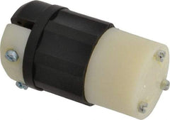 Leviton - 125 VAC, 20 Amp, L5-30R Configuration, Industrial Grade, Self Grounding Connector - 1 Phase, 2 Poles, 0.385 to 0.86 Inch Cord Diameter - All Tool & Supply