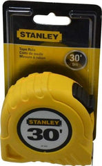 Stanley - 30' x 1" Yellow Blade Tape Measure - 1/16" Graduation, Inch Graduation Style, Yellow Case - All Tool & Supply