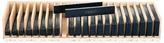 Suburban Tool - 44 Piece, 6 Inch Long Tool Steel Parallel Set - 1/2 to 1-13/16 Inch High, 1/4 to 1/4 Inch Thick, 55-62 RC Hardness, Sold as 22 Pair - All Tool & Supply