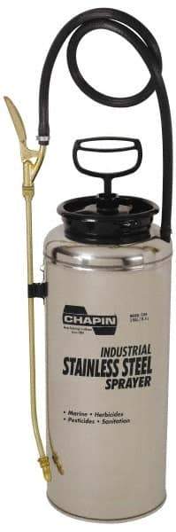 Chapin - 3 Gal Garden Hand Sprayer - Stainless Steel Tank, Wide Mouth, Reinforced Hose, For Industrial Applications - All Tool & Supply