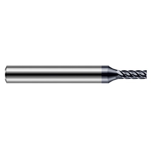 End Mills for Hardened Steels - 0.0780″ (5/64″) Cutter Diameter × 0.0050″ Radius × 0.2340″ (15/64″) Length of Cut Carbide Corner Radius End Mill for Hardened Steels, 5 Flutes, AlTiN Nano Coated - Exact Industrial Supply