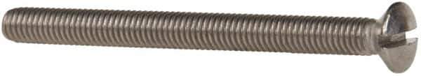 Value Collection - M6x1.00 Metric Coarse, 70mm OAL Slotted Drive Machine Screw - Oval Head, Grade 18-8 & A2 Stainless Steel, Uncoated, Without Washer - All Tool & Supply