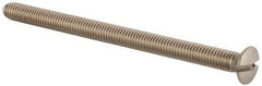 Value Collection - M6x1.00 Metric Coarse, 90mm OAL Slotted Drive Machine Screw - Oval Head, Grade 18-8 & A2 Stainless Steel, Uncoated, Without Washer - All Tool & Supply