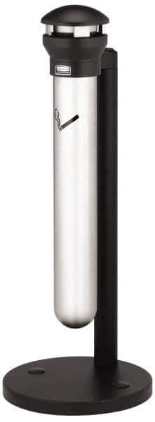 Rubbermaid - 1.3 Gal Stainless Steel Cigarette & Cigar Receptacle - 15-1/2" Wide x 39-5/8" High - All Tool & Supply