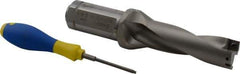 Iscar - 4.13" Max Drill Depth, 3xD, 1-3/8" Diam, Indexable Insert Drill - 2 Inserts, 1-1/2" Shank Diam, Straight Shank - All Tool & Supply