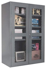 Durham - 3 Shelf Visible Storage Cabinet - Steel, 36" Wide x 24" Deep x 84" High, Gray - All Tool & Supply