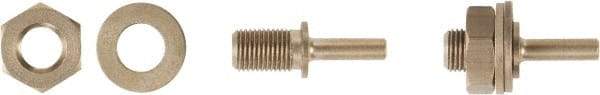 Ampco - 1/2" Arbor Hole Drive Arbor - For 6" Wheel Brushes, Attached Spindle - All Tool & Supply