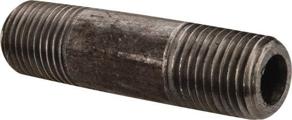 Value Collection - Schedule 80, 1/4" Diam x 2" Long Black Pipe Nipple - Threaded - All Tool & Supply