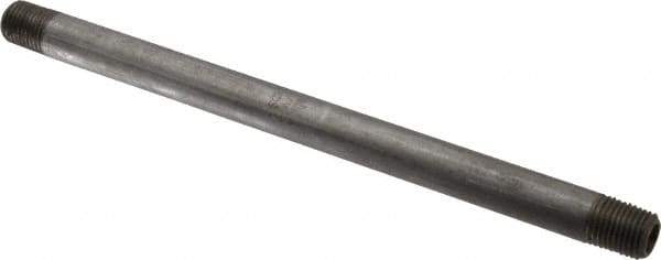 Value Collection - Schedule 80, 1/4" Diam x 8" Long Black Pipe Nipple - Threaded - All Tool & Supply