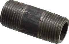 Value Collection - Schedule 80, 3/8" Diam x 1-1/2" Long Black Pipe Nipple - Threaded - All Tool & Supply