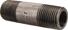 Value Collection - Schedule 80, 3/8" Diam x 2" Long Black Pipe Nipple - Threaded - All Tool & Supply