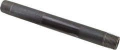 Value Collection - Schedule 80, 3/8" Diam x 6" Long Black Pipe Nipple - Threaded - All Tool & Supply