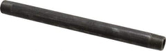 Value Collection - Schedule 80, 3/8" Diam x 8" Long Black Pipe Nipple - Threaded - All Tool & Supply