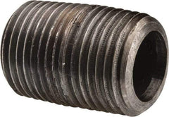 Value Collection - Schedule 80, 1/2" Diam Black Pipe Nipple - Threaded - All Tool & Supply