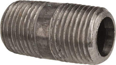 Value Collection - Schedule 80, 1/2" Diam x 1-1/2" Long Black Pipe Nipple - Threaded - All Tool & Supply