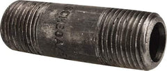 Value Collection - Schedule 80, 1/2" Diam x 2-1/2" Long Black Pipe Nipple - Threaded - All Tool & Supply