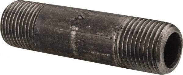 Value Collection - Schedule 80, 1/2" Diam x 3" Long Black Pipe Nipple - Threaded - All Tool & Supply