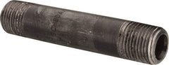 Value Collection - Schedule 80, 1/2" Diam x 4" Long Black Pipe Nipple - Threaded - All Tool & Supply