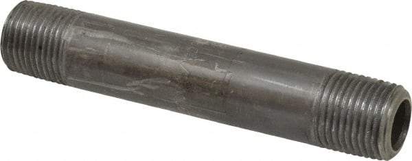 Value Collection - Schedule 80, 1/2" Diam x 4-1/2" Long Black Pipe Nipple - Threaded - All Tool & Supply