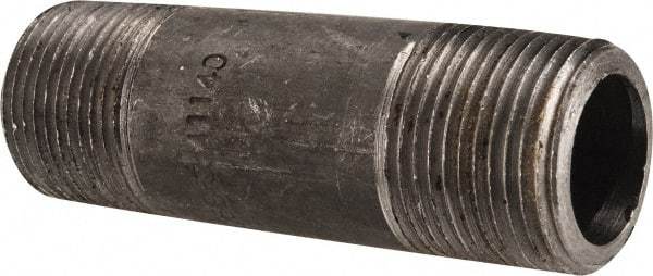 Value Collection - Schedule 80, 3/4" Diam x 3" Long Black Pipe Nipple - Threaded - All Tool & Supply