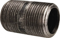 Value Collection - Schedule 80, 1" Diam x 2" Long Black Pipe Nipple - Threaded - All Tool & Supply