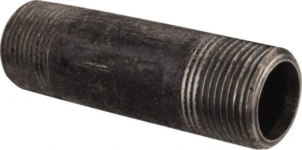 Value Collection - Schedule 80, 1" Diam x 4" Long Black Pipe Nipple - Threaded - All Tool & Supply