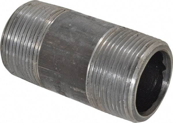 Value Collection - Schedule 80, 1-1/4" Diam x 3" Long Black Pipe Nipple - Threaded - All Tool & Supply