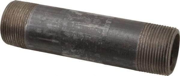 Value Collection - Schedule 80, 1-1/4" Diam x 6" Long Black Pipe Nipple - Threaded - All Tool & Supply