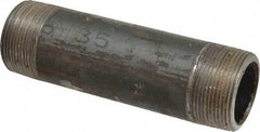 Value Collection - Schedule 80, 1-1/2" Diam x 6" Long Black Pipe Nipple - Threaded - All Tool & Supply