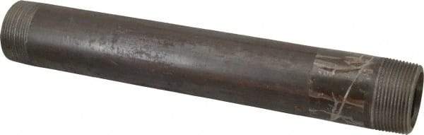 Value Collection - Schedule 80, 1-1/2" Diam x 12" Long Black Pipe Nipple - Threaded - All Tool & Supply