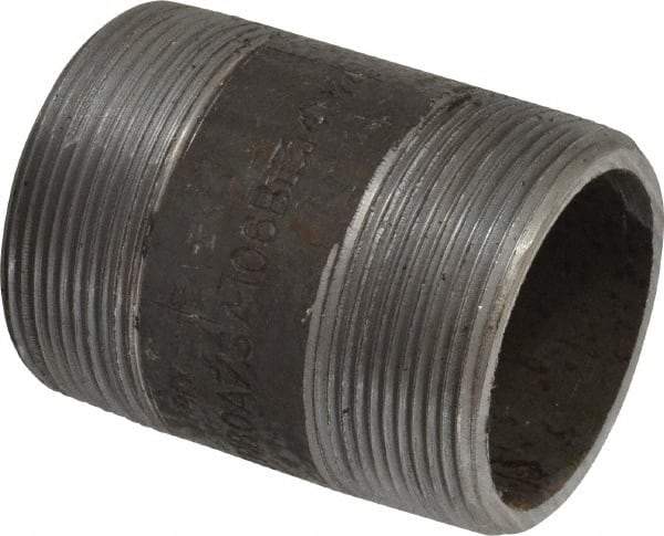 Value Collection - Schedule 80, 2" Diam x 3" Long Black Pipe Nipple - Threaded - All Tool & Supply