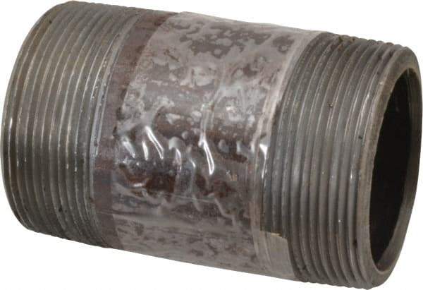 Value Collection - Schedule 80, 2" Diam x 3-1/2" Long Black Pipe Nipple - Threaded - All Tool & Supply