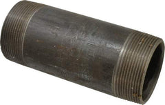 Value Collection - Schedule 80, 3" Diam x 8" Long Black Pipe Nipple - Threaded - All Tool & Supply