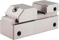 Interstate - 1" Jaw Width, 3/4" Jaw Opening Capacity, 1/2" Jaw Height, Toolmaker's Vise - Flat Jaw, 2.56" OAL x 2-1/2" OAH - All Tool & Supply