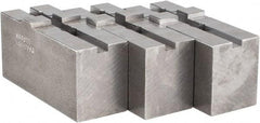 Abbott Workholding Products - Tongue & Groove Attachment, Square Soft Lathe Chuck Jaw - 3 Jaws, Steel, 1-3/4" Btw Mount Hole Ctrs, 4" Long x 1-1/2" Wide x 2" High, 5/16" Groove, 3/8" Fastener - All Tool & Supply