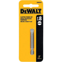 DeWALT - 1/4" Slotted Screwdriver Bit - 1/4" Drive, 2" OAL - All Tool & Supply