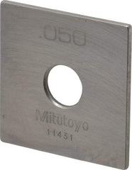 Mitutoyo - 0.05" Square Steel Gage Block - Accuracy Grade 0, Includes Certificate of Inspection - All Tool & Supply